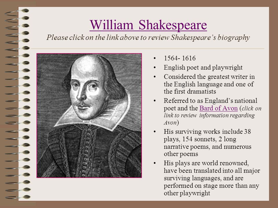 The Great English Playwright, Dramatist And Poet William Shakespeare